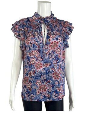 Gilner Farrar Sienna Blouse Flutter Sleeve Blouse - M